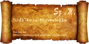 Székely Mirandella névjegykártya